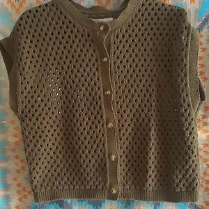 LOFT Women's Olive Cardigan Sweater